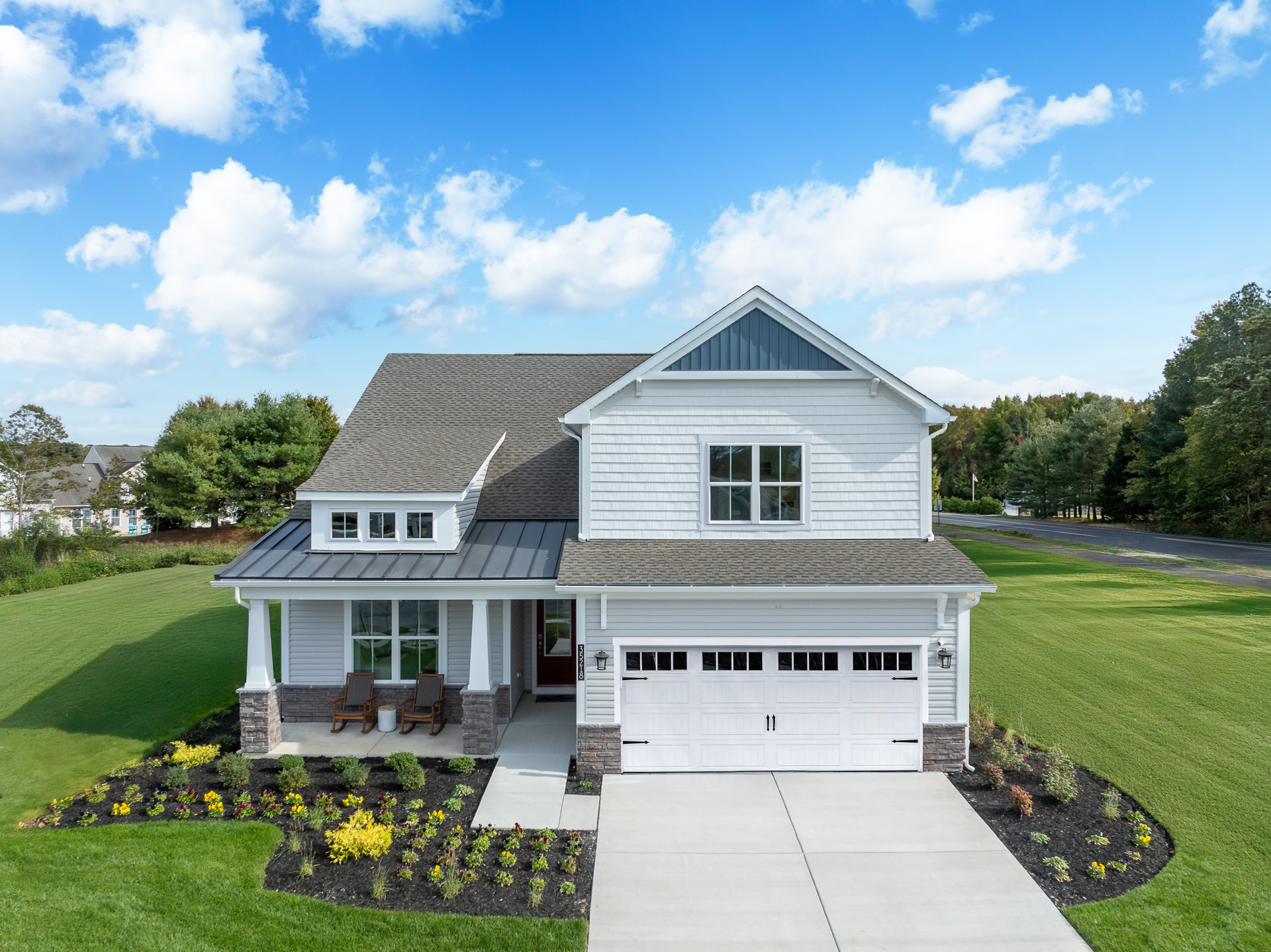 single-family home with 2-car garage exterior